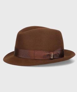 Cappelli Borsalino | Trilby Feltro Spazzolato Tesa Piccola