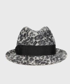 Cappelli Borsalino | Trilby In Feltro Melusine Con Stampa Leopardata