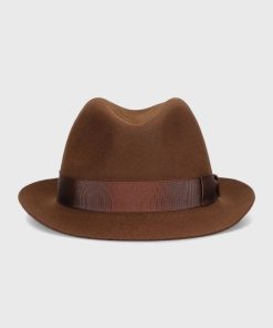 Cappelli Borsalino | Trilby Feltro Spazzolato Tesa Piccola