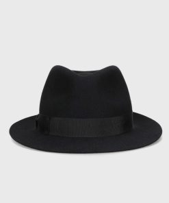 Cappelli Borsalino | Fedora In Feltro Spazzolato Tesa Piccola