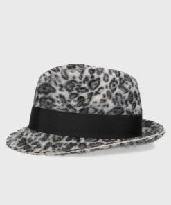 Cappelli Borsalino | Trilby In Feltro Melusine Con Stampa Leopardata