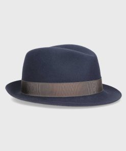 Cappelli Borsalino | Trilby Feltro Spazzolato Tesa Piccola