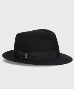 Cappelli Borsalino | Fedora In Feltro Spazzolato Tesa Piccola