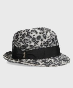 Cappelli Borsalino | Trilby In Feltro Melusine Con Stampa Leopardata