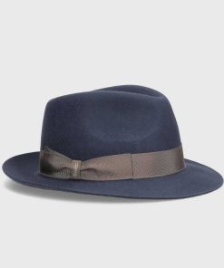 Cappelli Borsalino | Fedora In Feltro Spazzolato Tesa Piccola