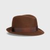 Cappelli Borsalino | Trilby Feltro Spazzolato Tesa Piccola