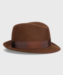 Cappelli Borsalino | Trilby Feltro Spazzolato Tesa Piccola