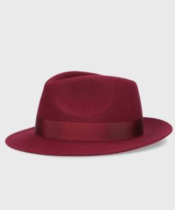 Cappelli Borsalino | Fedora In Feltro Spazzolato Tesa Piccola